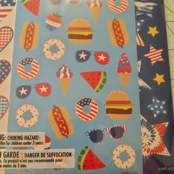 220 Patriotic Summer Stickers American Greetings July 4th Party Favor Craft - Picture 4 of 8